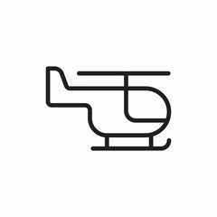 Helicopter aviation transport icon vector sign