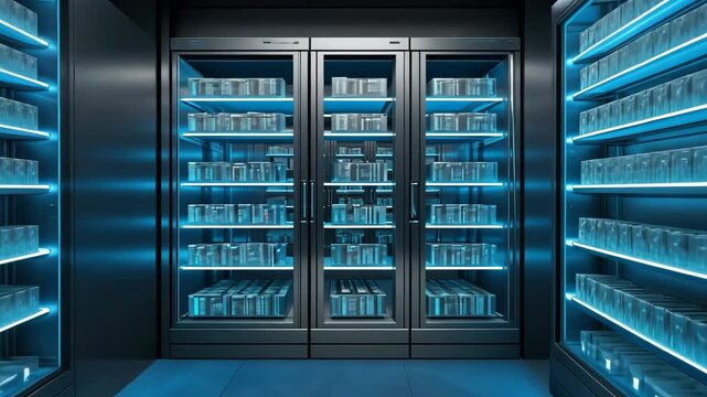 Futuristic Data Center: Cryogenic Storage Facility