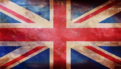 Fototapeta premium Old Vintage United Kingdom Flag