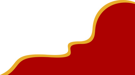 Red Waving Corner Border