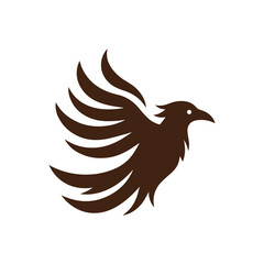 raven icon illustration flat