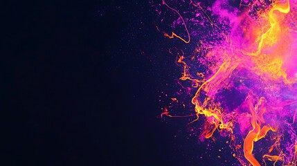 Abstract Colorful Paint Explosion Dynamic Design