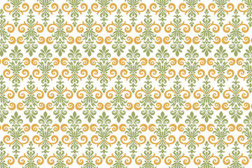 Obraz premium seamless vintage floral pattern with abstract botanical designs and ethnic ikat motifs for textile fabric wallpaper and fashion design