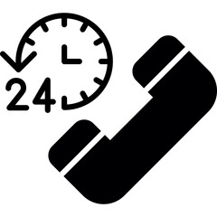 24 Hours Service Icon