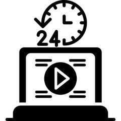 24 Hours Service Icon