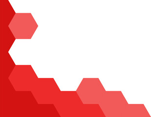 Fototapeta premium Red Hexagonal Corner 