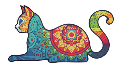Mandala calming cat