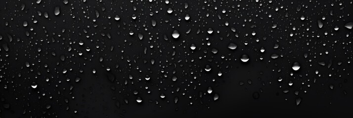 Obraz premium High-Resolution Image of Water Droplets on a Black Surface Captured in a Gigapixel Style with a Smooth Texture and Rich Detail
