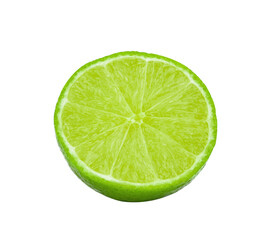 Juicy Slice of Lime Isolated on transparen png.