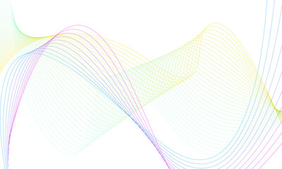 Abstract blue smooth wave on a blue background. Dynamic sound wave. Design element. Vector illustration.