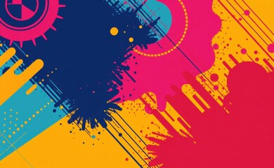 Obraz premium An abstract, intricate network of lines and shapes, creating a mesmerizing and dynamic visual pattern.