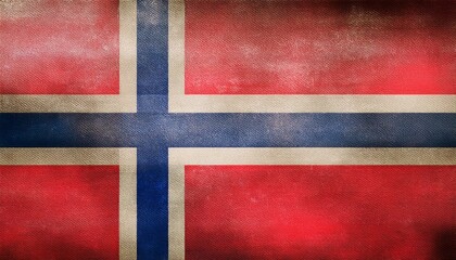 Fototapeta premium Old Vintage Norway Flag