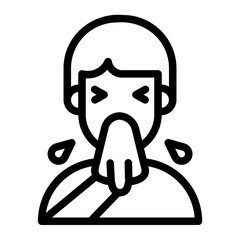 sneeze Line Icon