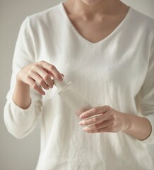 cosmetics placed in the sunlit area