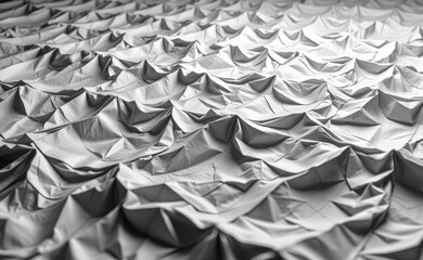 Obraz premium A mesmerizing abstract image of a textured surface with undulating waves and folds, creating a dynamic and almost sculptural effect.