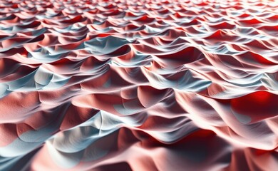 Fototapeta premium A mesmerizing abstract image of a textured surface with undulating waves and folds, creating a dynamic and almost sculptural effect.