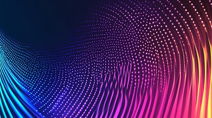Obraz premium Abstract Colorful Wave Pattern Design with Dots