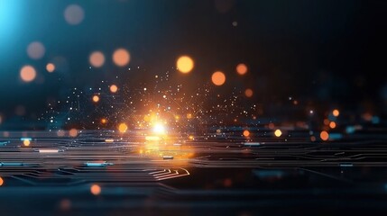 Dynamic data streams visualized as glowing rivers connecting in gigapixel detail across a futuristic digital landscape