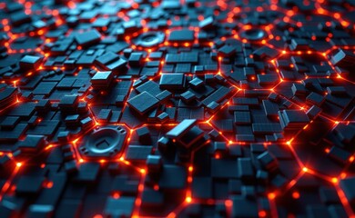 Obraz premium An abstract, intricate network of lines and shapes, creating a mesmerizing and dynamic visual pattern.