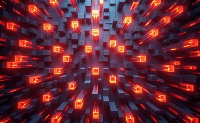 Obraz premium An abstract, intricate network of lines and shapes, creating a mesmerizing and dynamic visual pattern.