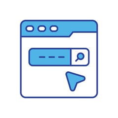 Search Bar icon isolated on a white background. Vector illustration.