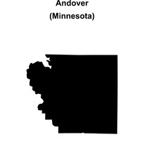 Andover (Minnesota) blank outline map