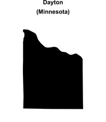 Dayton (Minnesota) blank outline map