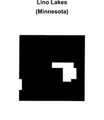 Obraz premium Lino Lakes (Minnesota) blank outline map