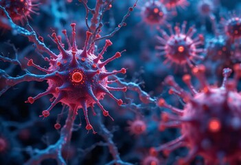 Neural System Illustration with Affected Areas