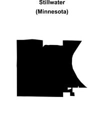 Stillwater (Minnesota) blank outline map