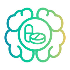 anticonvulsants Line Gradient Icon