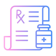 prescription Line Gradient Icon