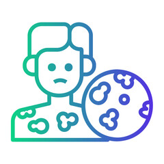 allergy Line Gradient Icon