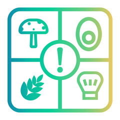allergen Line Gradient Icon