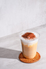 Chilled Iced Coffee with Cocoa Topping
