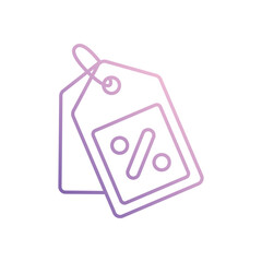 Discount Tag icon isolated on a white background. Vector illustration.
