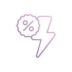 Flash Sale icon isolated on a white background. Vector illustration.