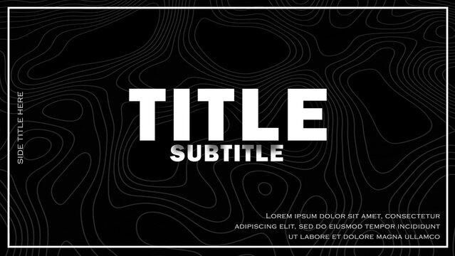 Modern Abstract Black & White Bold Title & Text Panel