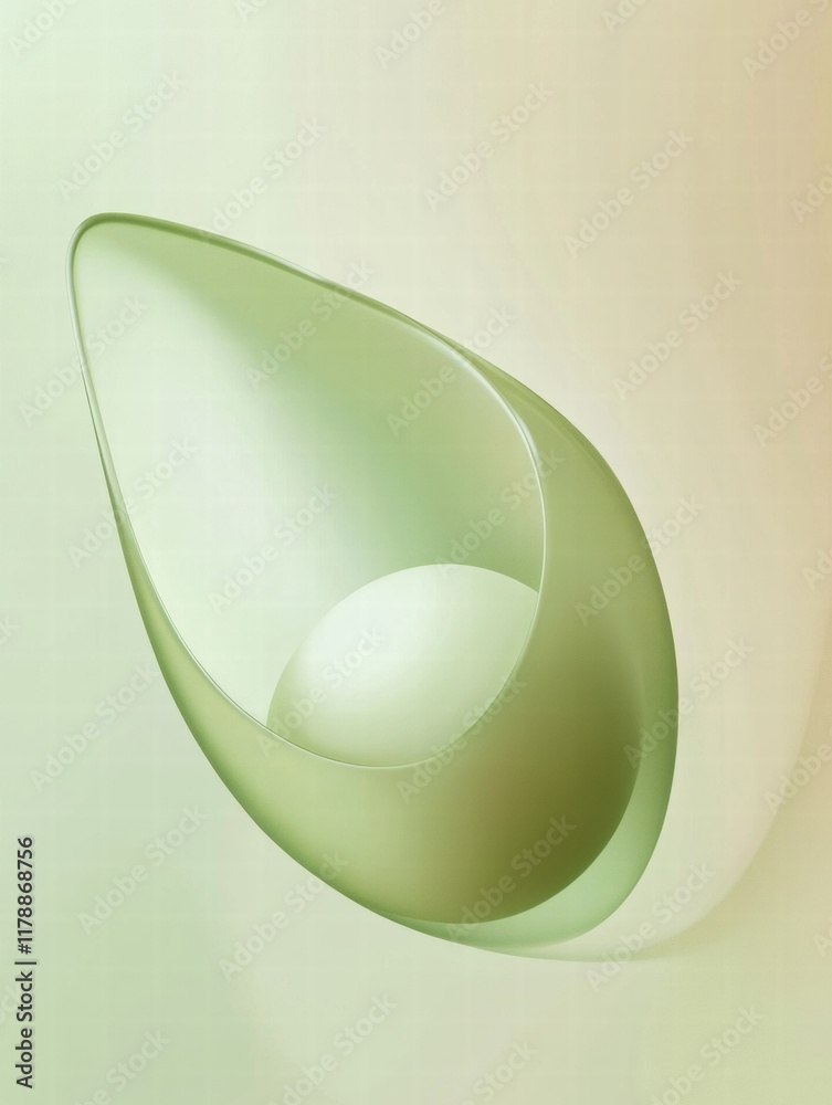 Aufkleber creative avocado design featuring a prominent seed and ample copy space for text or branding needs. 