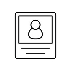 User Account icon isolated on a white background. Vector illustration.