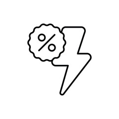 Flash Sale icon isolated on a white background. Vector illustration.