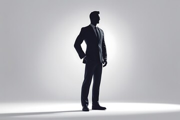 Business silhouette representing leadership, professionalism, confidence, and success