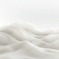 Obraz premium Minimalist abstract image of smooth white sand dunes creating a serene and tranquil landscape.