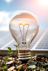 Business finance and saving power. new idea solar energy with accounting concept, close-up, with white tones