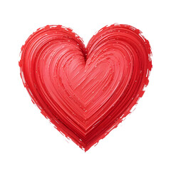 Textured Red Heart with Gradient on White Background
