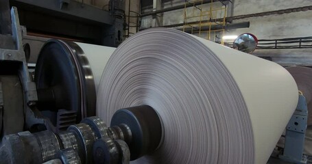 A factory for the production of rolled paper .