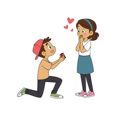 A boy Proposed A Girl in Valentines Day