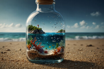 Obraz premium Sea inside a bottle 