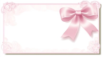 pink ribbon on white background