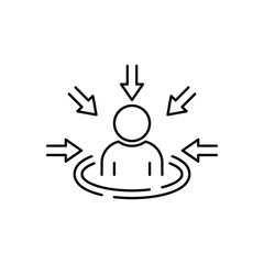 customer centricity icon isolated on white background